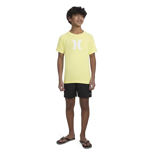 Image of Hurley Boys' Icon UPF 50+ Rash Guard Swim