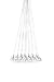 ET2 E20112-24 Starburst Unique Mini Clear Glass Globe Pendant Ceiling Lighting, 37-Light Xenon 370 Watts, 53"H x 33"W, Satin Nickel and Polished Chrome