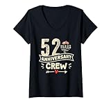 Photo Gallery donna vintage 52 years marriage anniversary crew couple his/her maglietta con collo a v Photo Gallery donna vintage 52 years marriage anniversary crew couple his/her maglietta con collo a v