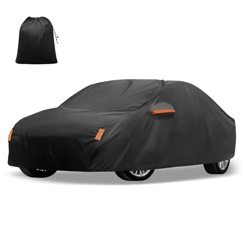 Image of X AUTOHAUX Car Cover for Toyota Camry 2007-2022 Aluminum Film Outdoor Waterproof Sun Rain Snow Hail Protection with Driver Door Zipper