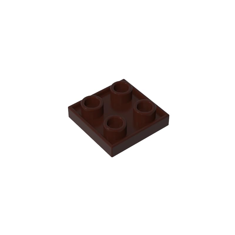 GDS-90248 2x2 Double-Sided Plate MOC Building Blocks, Dark Brown, 50 PCS — image 1
