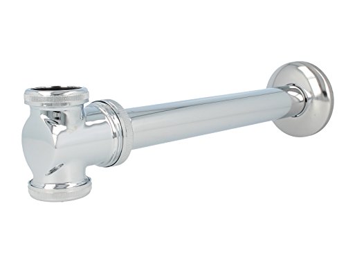 Ablauf T-Stück Ø 32 mm, für Doppelwaschbecken - messing verchromt