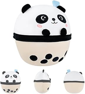 Surplex Panda Bubble Tea Plush Toy Boba Cuddly Toy, Cute Cartoon Animal Boba Milk Tea Sofa Soft Hugging Pillow Plush Stuffed Doll, Back Cushion Birthday Gift Toy For Kids Adults Home Decor(31cm/12.2")