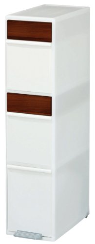 ライクイット (like-it) ペダル式ゴミ箱 分別スイングステーション ワイド 木目調パネル 幅255mm ナチュラル 55L 日本製 BWP-12BSWS 引出し分別ペール 大容量 多分別 ダストボックス