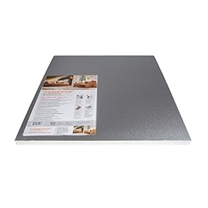 Marbet Design Thermo-Stop 4 reflecterende platen voor radiatoren, 1 m², reflecterende folie, isolatiefolie, radiatornis, 4 mm dik, reflectiebehang