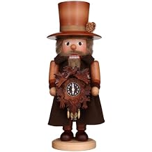 ANGIEHAIE German Christmas Nutcracker Blackforest Clockmaker Natural Colors - 41,5 cm / 16 inch - Christian Ulbricht