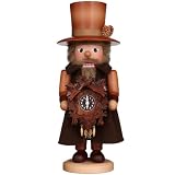 ANGIEHAIE German Christmas Nutcracker Blackforest Clockmaker Natural Colors - 41,5 cm / 16 inch - Christian Ulbricht