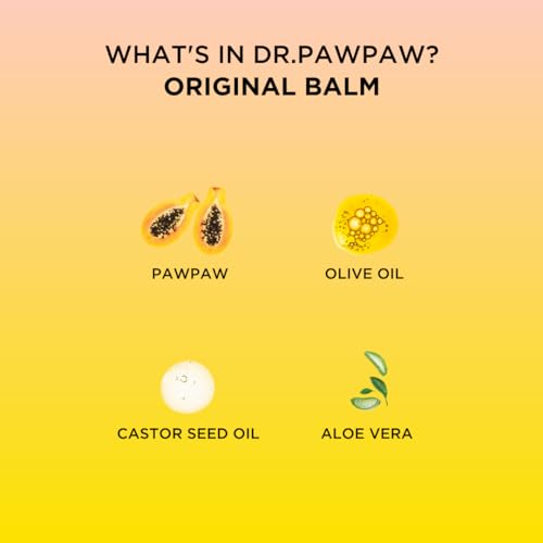 Dr.PAWPAW Orignal Balm Multi-Purpose Natural No Fragrance Balm for Hydrating Lips, Skin, Hair, Cuticles, Nails & Beauty Finishing (3 x 25 ml) - Image 5