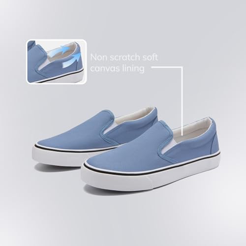 Emma Shoes Low-Top Slip Ons Women's Fashion Sneakers Casual Canvas Sneakers for Women Comfortable Flats Breathable Padded Insole Slip on Sneakers Women Low Slip on Shoes - Image 6