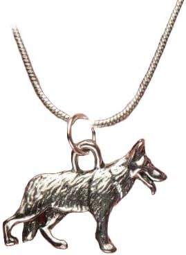 German Shepherd Dog Necklace, Double Sided Pet Dog Breed Lover Charm Pendant 30" chain charm Fast Free Supply