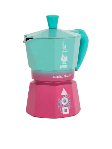 Image of Bialetti Moka Express Squid Game: Iconic Stovetop Espresso Maker, Moka Pot, Italian Coffee Maker, 3 Espresso Shots (4.3 oz - 130 ml), Aluminum