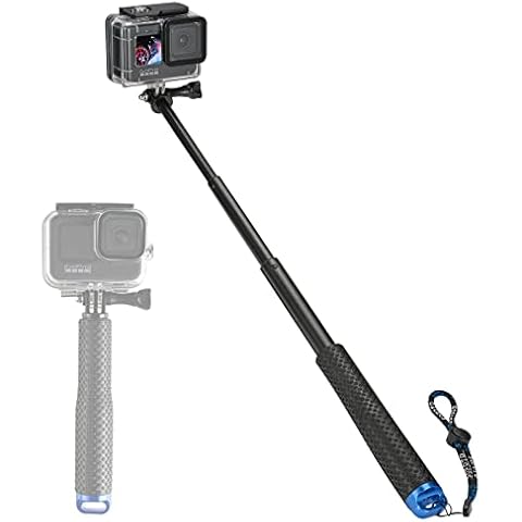 VKESEN Extendable Selfie Stick,Waterproof Hand Grip,19"Handheld Monopod for GoPro Hero 10, 9, 8, 7, 6, 5, DJI Action Osmo and Other Action Cameras Cover