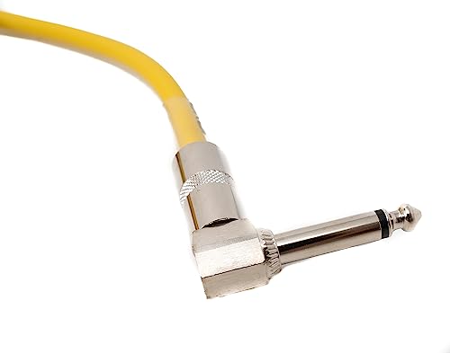 Cable de audio de 450 cm System-S con conector jack de 6,35 mm macho a macho en color amarillo 3