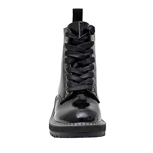 Dunes Women's Cannon Lace Up Boot (8.5, Black Crinkle) #TOP1