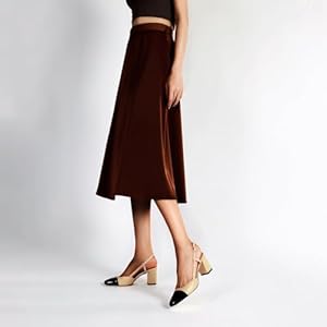 MIRAAZZURRA Platte pumps voor dames, gesloten ronde teen, tweekleurige
