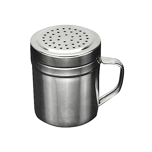 Stainless Steel Powder Shaker With Handle Fine Mesh Sieve Ideal For Outdoor BBQ Seasoning (Silver, One Size)