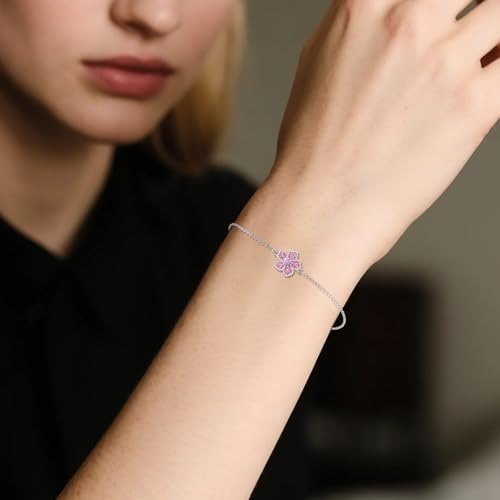 Bracelet en argent sterling 925 avec fleurs de cerisier ONEFINITY - 3