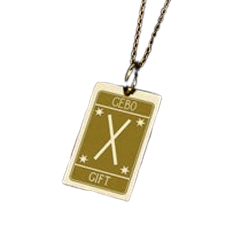Pendentif Gebo Gift gravé en argent plaqué or, le cadeau fait main