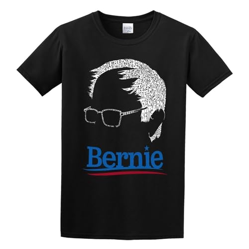 Llbang Bernie Sanders Logo Unisex 100% Cotton Short-Sleeve T-Shirts Black M