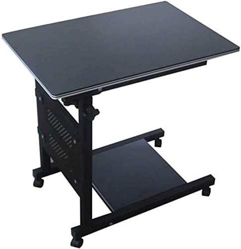Table de lit à hauteur réglable avec roulettes pour ordinateur et chambre