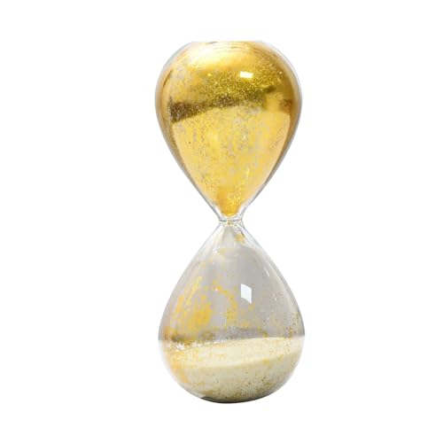 Reloj de Arena de Cristal para Decoración Elegante, Dorado