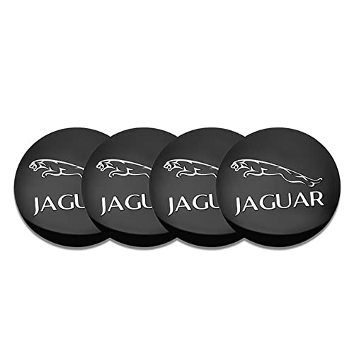 XGAGCF 4 Pièces Auto Cache Moyeux Jante Centre Capuchons Roues Badge Caps Enjoliveurs Stickers, pour Jaguar XF XJ XK F-Type X-Type E-Pace I-Pace XE 56MM Car Décoration Emblem Accessoires Cover