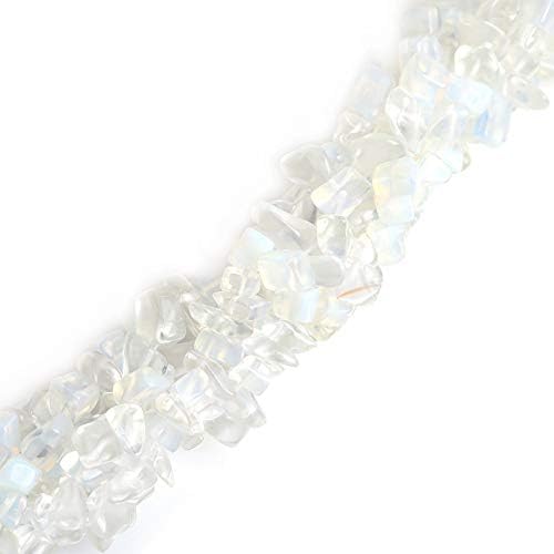 Synthetic 6-8mm Opalite Gravel Gemstone Chips Beads Loose Beads for Jewelry Making Wholesale 34" JOE FOREMAN