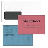 Betriebsratswahl Briefwahl Kombipaket – weiße Kompaktumschläge, Stimmzettelumschläge C6 + Rückumschläge B6 – gesetzeskonform (C6 Blau + B6 Rot – Betriebsratswahl, 100 Stück)