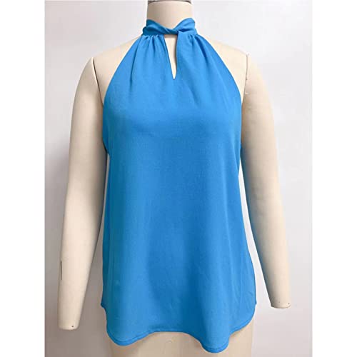 3/4 Sleeve Tees for Women Women's Neck Drawstring Chiffon Vest Sleeveless Top Womens Fall Tops and Blouses3