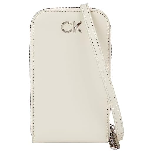 Calvin Klein Mujer Funda para móvil Crossbody para colgar, Marfil (Dk Ecru), Talla Única