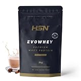 HSN Evowhey Protein ohne Süßstoffe, Chai-Tee mit Milch, 2 kg = 67 Dosen pro konzentrierter Packung mit Molkenprotein, 100 % Whey-Proteinkonzentrat, kein GMO, vegan, glutenfrei und ohne Soja