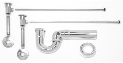 Lavatory Supply Kits with New England/ Massachusetts P-Trap MT3047 Finish: Polished Chrome