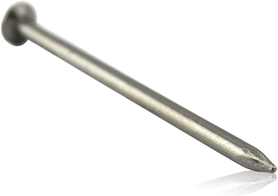 Clavos con cabeza de alfiler, clavos for tarimas, caja de 1 kg, clavos redondos de acero, caja de madera, placa de horquilla, clavos for elementos de paleta, clavos de hierro, clavos, -1 pulgada (apro