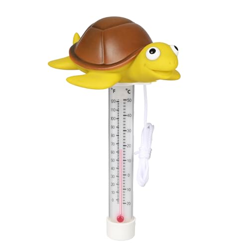 ODJSY Floating Pool Thermometer Large Size Easy Read for Water Temperature with String Shatter Resistant Floating Thermometer for Swimming Pools Spas Hot Tubs Bathtubs and Aquariums