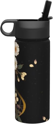 桜 花柄 和柄 水筒 真空断熱 保温 保冷 スポーツボトル 人気 ステンレスボトル スポーツ飲料対応 漏れない 直飲み530ml 男の子 女の子 おしゃれ プレゼント