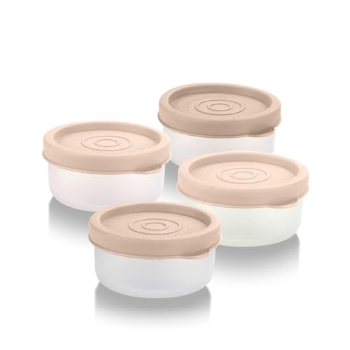 Image of Signoraware Nano BPA Free Plastic Containers Set (40mlx4 | Set of 4 | Brown)