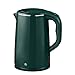 Czajnik elektryczny, wlej czajnik do kawy i czajnik do herbaty 100 Grade spożywcze Kocioł wodny ze stali nierdzewnej, dzbanek do kawy, automatyczne odcinanie i zabezpieczenie (Color : Green)