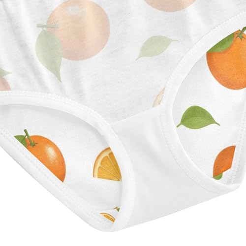 Toddler Briefs, Cute Oranges Girls Underwear Cotton, 2–8 Years4