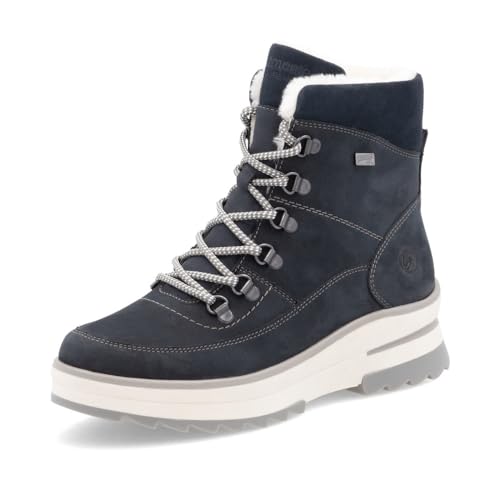 Remonte Damen Snowboots D2B74, Frauen Stiefel,lose Einlage,wasserabweisend,remonteTEX,uebergangsschuhe,Winterboots,schnürstiefel,warm… – Ansicht 1