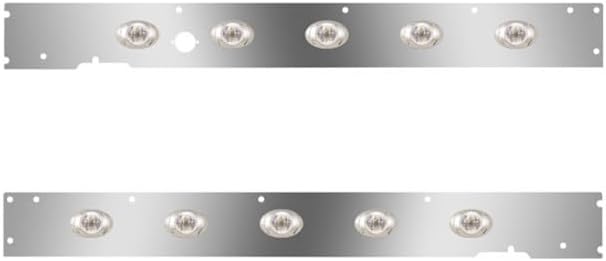 Technical Precision Replacement For KENWORTH T660 YEAR 2017 Cab Panels WITH Block Heater Plug Hole 10 P3 AmberClear LEDs WITH CME