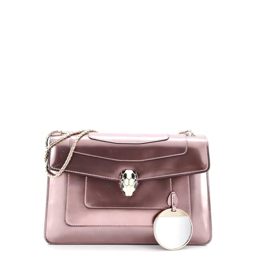 Bvlgari, Pre-Loved Serpenti Forever Shoulder Bag Patent Medium, Metallic