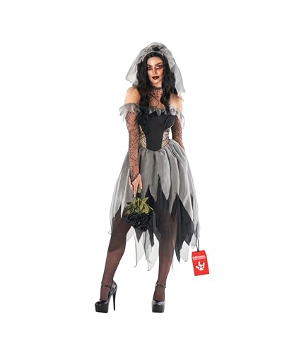 Morph Corpse Bride Costume for Women, Zombie Bride Costume Women, Womens Halloween Costumes, Fancy Dress For Adults, X-Large