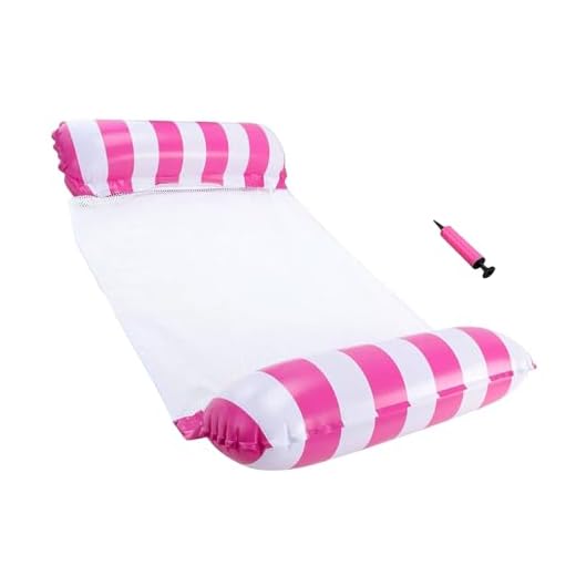 Hamaca Flotante Para Piscina, 4 En 1 Hamaca Flotante Para Cama, Hamaca De Agua, Tumbona Hinchable, Cama De Piscina Inflable Plegable Con 1 Bomba De Aire (1)