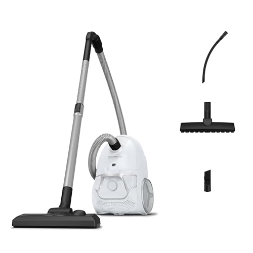 Rowenta Compact Power Aspirateur avec sac, Moteur basse consommation de 900W max, Compact, Haute filtration, 3L RO3967EA, Blanc