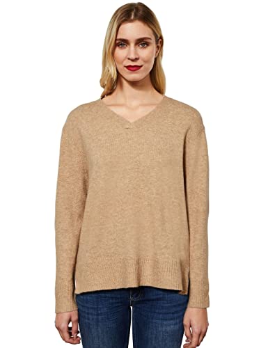STREET ONE Damen, Strickpullover, Mid Cream Melange, 38