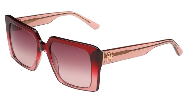 tommy hilfiger Women's Special Edition Red Rose Gold Square Sunglasses-picture-46