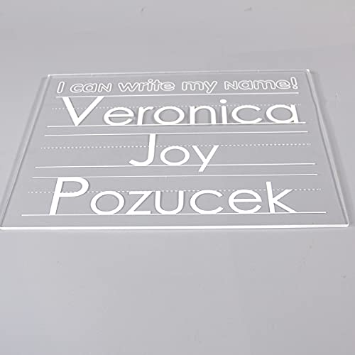 Personalized Name Custom Trace Dry Erase Board - Tracing Board For Kids With Marker - Kid's Gifts, Custom Gift, Preschool (8X10Inch) #TOP2