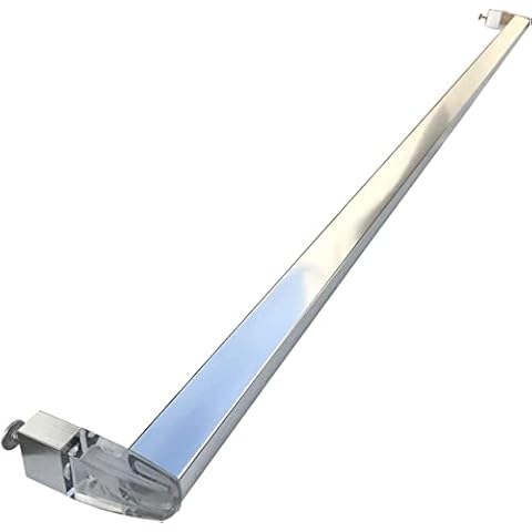 Gordon Glass® 25" Long Chrome Framed Sliding Shower Door Towel Bar with Clear Acrylic Brackets Cover