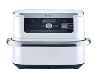 Ninja XXXL FlexDrawer Air Fryer, 10.4L Extra Large Drawer with Removable Divider, Dual Zone Technology, 7 Functions, Non Stick, AF500WHANZ, White