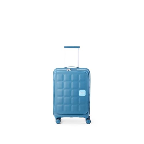 Image of American Tourister Bitbloc | Cabin Trolley Bag (55.5 cm) | 34 Ltrs | 360 8 Wheel Spinner | Hard Case | Recessed TSA Lock | 3 Years Global Warranty | Teal